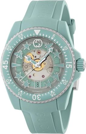 Gucci Dive Automatisch Horloge - Dames - Horloges - Blauw - ONE Size - Accessoires