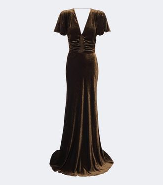 Ralph Lauren Collection Charisse velvet bustier gown