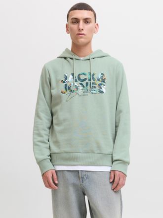 Jack & Jones Kapuzensweatshirt JACK & JONES JJGEPLAS SWEAT HOOD, Herren, Gr. XS, gr&uuml;n (iceberg gr&uuml;n), angeraute Sweatware, Obermaterial: 60% Baumwolle, 40% Polyest