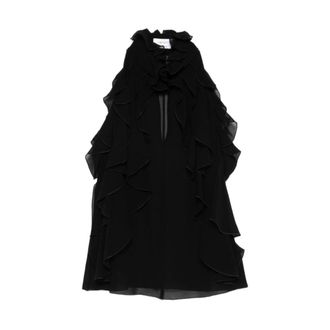 Alexander McQueen Tops, Dames, Zwart, S, Top met Ruches