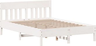 vidaXL Estructura De Cama Sin Colch&oacute;n Madera De Pino Blanca 140x200 Cm Vidaxl