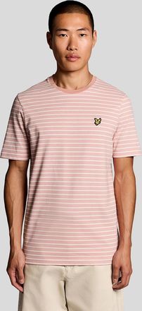 Lyle & Scott Lyle And Scott Mens Pique Breton Stripe T-Shirt - Pink - Size: 36