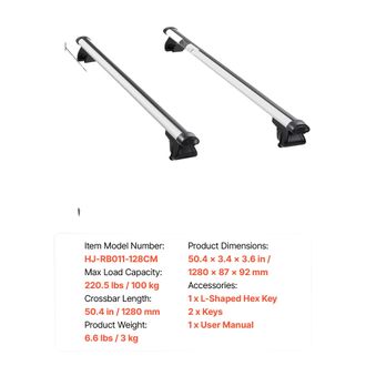OEM Barras Transversales De Aluminio Con Cierre, Dise&ntilde;o Aerodin&aacute;mico, 128 Cm