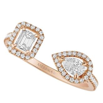 Messika My Twin Toi & Moi Pink Gold Diamond Ring, Size 49
