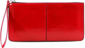 Generic Womens Wallet, Large Capacity Slim Phone Purse, Credit Card Holder Wallet with Multiple Card Slots Zipper Pocket (Red)