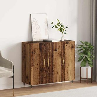 Berkfield Home Sideboard with Storage with Door Brown 90 x 34 x 80 cm Engineered wood