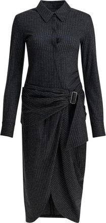 Isabel Marant Rosalie Draped Shirt Dress - Dames - Shirt Kleedjes - Grijs - S - Katoen - Kleedjes