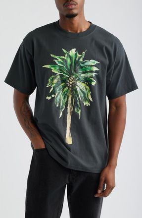 Obey Palm Graphic T-Shirt in Vintage Black at Nordstrom, Size Xx-Large