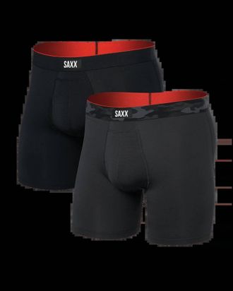 Saxx Mens Multi Sport Mesh Briefs - 2 Pack In Black