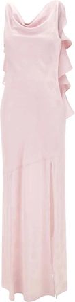 Rotate Maxi Waterval Jurk - Dames - Feestkleedjes - Roze - M - Polyester - Kleedjes
