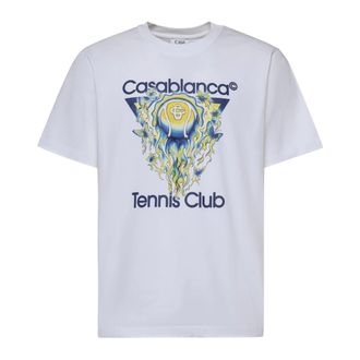 Casablanca T-Shirts, male, White, Size: 2XL Tennis Club Icon T-Shirt