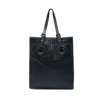 Bottega Veneta Pre-owned Bottega Veneta Intrecciato Trimmed Leather Oculus Tote Ladies QK58LQ1R13VLBVR7