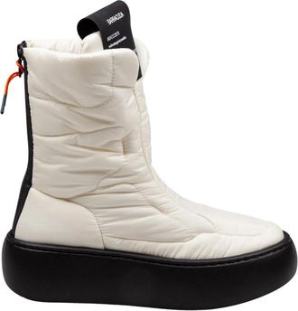Barracuda Schoenen, Dames, Wit, 39 EU, Donzen enkellaarzen in zwart en wit