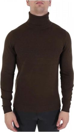 HUGO BOSS Knit Rollneck Siso - Heren - Coltruien - Bruin - XL - Leer - Truien & Vesten