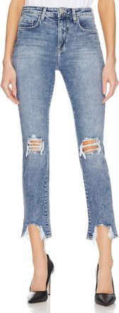 L'agence High Line High Rise Skinny Jean In Sodalite Destruct