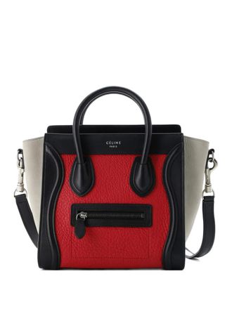 Celine Tricolor Luggage Bag Leather Nano crossbody bag - Rosso