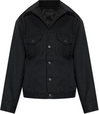 Balenciaga Denim jack - Dames - Spijkerjassen - Zwart - M - Denim - Jassen