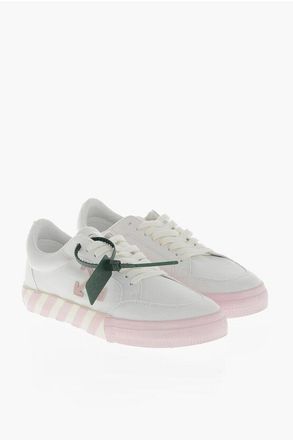 Off-white Low Canvas Sneakers VULCANIZED With Leather Arrow Detail size 42
