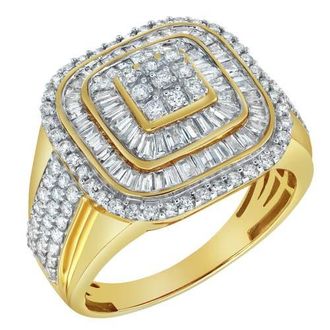 LuvMyJewelry Street King 14K Yellow Gold Diamond Men Statement Ring - 1.91ct. at Nordstrom, Size 10.5