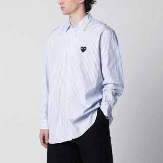 Comme Des Gar&ccedil;ons Camicia azzurra a righe in cotone
