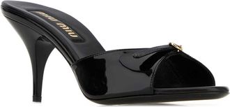 Miu Miu Patent Leather Mule - Black