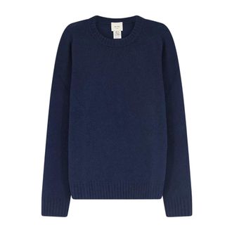 Alysi Crewneck Trui - Dames - Ronde hals truien - Blauw - XS - Wol - Truien & Vesten