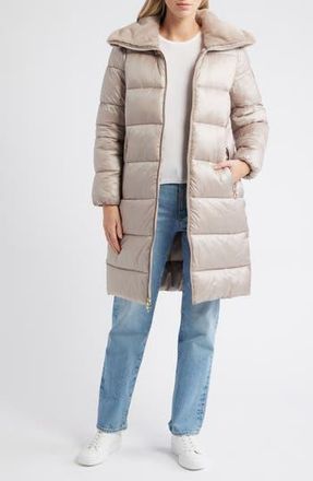 BCBGeneration Missy Nylon Puffer Coat in Champagne at Nordstrom Rack, Size Small