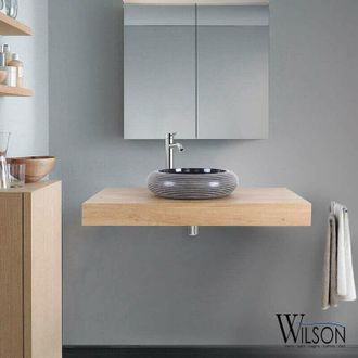 Wilson Encimera Suspendida Monica 90 Cm, Roble Natural