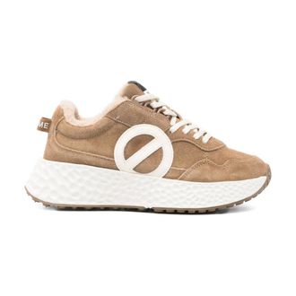 No Name Schoenen, Dames, Beige, 39 EU, Beige en witte sneakers voor vrouwen