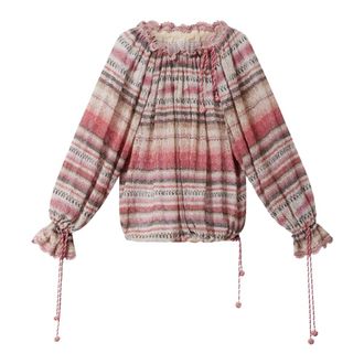 Isabel Marant Nalyna Top - Dames - Blouses & Shirts - Roze - Maat: 2XS Katoen