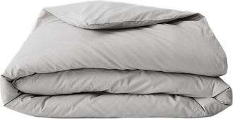 Pact Organic Cool-Air Percale Duvet Cover in Lunar at Nordstrom, Size Twin
