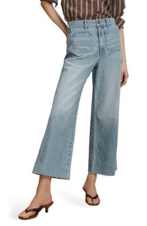Veronica Beard Taylor High Waist Crop Wide Leg Jeans in Big Splash at Nordstrom, Size 29