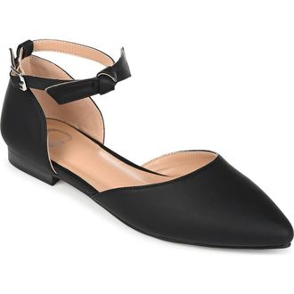 Journee Collection Vielo Pointed Toe Flat in Black at Nordstrom Rack, Size 7