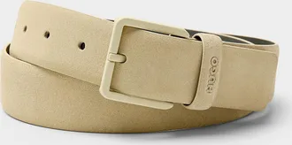 HUGO BOSS Mens Monochrome suede belt