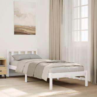 vidaXL Letto Extra Lungo senza Materasso Bianco 90x210 cm in Pino - Vidaxl