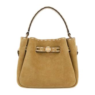Tory Burch Tory Burch, Handbags, female, Beige, Size: ONE SIZE Mini Romy Bucket Bag