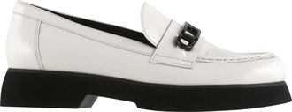 H&ouml;gl White Cecil Patent Leather Chunky Sole Loafers