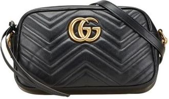 Gucci Pre-owned Cross Body Bags, female, Black, Size: ONE SIZE Pre-owned Leather shoulder-bags