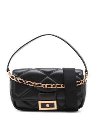 Versace 2020 Greca Flame top-handle shoulder bag - women - Calf Leather/Leather - One Size - Black