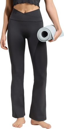 adidas Originals Crossover High Waist Flare Pants in Black at Nordstrom, Size Xx-Large