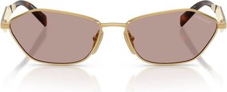 Prada Sunglasses Prd50 S 5 Ak20 I Pale Gold/Light Purple Brown Women
