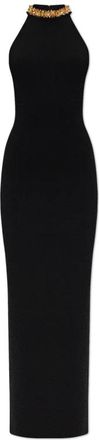 Balmain Abito lungo in jersey Milano con ricami - - Dresses - Donna - Nero - 2XS