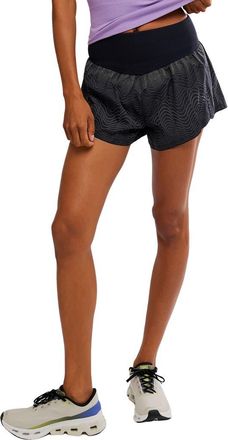 Free People FP Movement Carpe Diem Reflective Shorts in Black Combo at Nordstrom, Size X-Small
