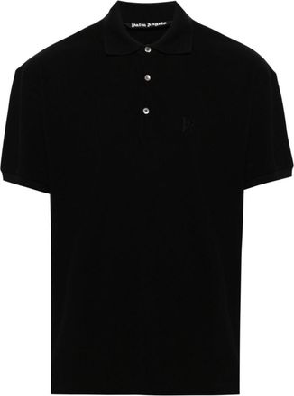 Palm Angels Black Short-sleeved polo shirt