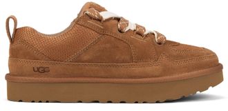 UGG Womens Sneakers Lo Lowmel Chestnut Suede Leather Trainers