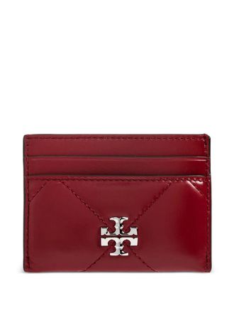 Tory Burch quilted-design card holder - women - Calf Leather - One Size - Red