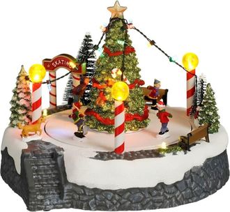 Luville Pueblo navide&ntilde;o luville specials blanco h18.5xb22xl22cm
