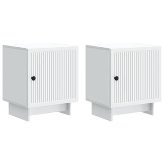 vidaXL Armario De Noche 2 Pcs 43 X 34,5 X 50 Cm Madera De Ingenier&iacute;a Vidaxl