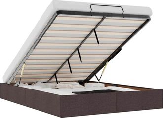 vidaXL Estructura Cama Otomana Sin Colch&oacute;n Marr&oacute;n Oscuro 140x200cm Vidaxl
