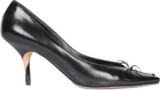 Jacquemus Black Leather Pumps With Half Heel